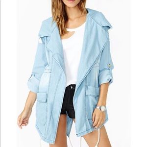 NASTY GAL Loyal Chambray Anorak M/L